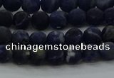 CSO811 15.5 inches 6mm round matte sodalite gemstone beads