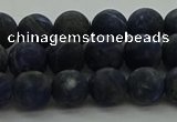 CSO812 15.5 inches 8mm round matte sodalite gemstone beads