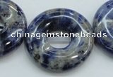 CSO82 15.5 inches 30mm donut sodalite gemstone beads wholesale