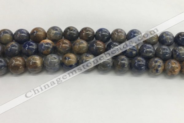 CSO834 15.5 inches 12mm round orange sodalite beads wholesale