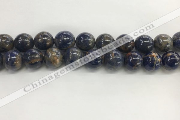 CSO836 15.5 inches 16mm round orange sodalite beads wholesale