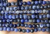 CSO846 15 inches 6mm faceted round sodalite beads wholesale