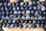 CSO847 15 inches 8mm faceted round sodalite beads wholesale