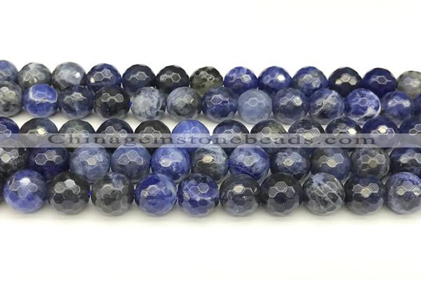 CSO912 15 inches 10mm faceted round sodalite beads wholesale