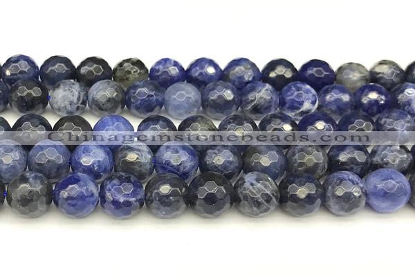 CSO913 15 inches 12mm faceted round sodalite beads wholesale