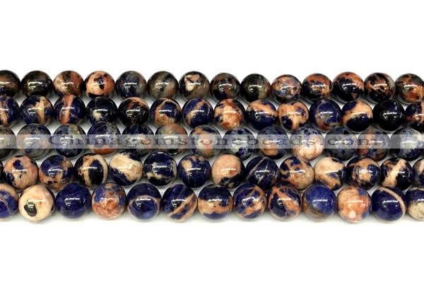 CSO923 15 inches 10mm round orange sodalite beads