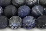 CSO927 15 inches 8mm round matte sodalite beads