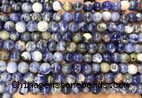 CSO951 15 inches 6mm round orange sodalite beads wholesale