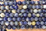 CSO952 15 inches 8mm round orange sodalite beads wholesale