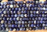 CSO956 15 inches 6mm round orange sodalite gemstone beads