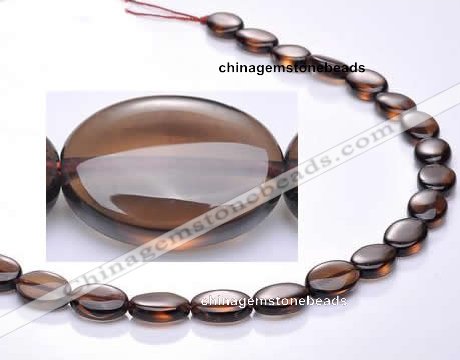 CSQ01 A grade 10*14mm oval natural smoky quartz beads Wholesale