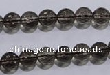 CSQ103 15.5 inches 8mm faceted round grade AA natural smoky quartz beads