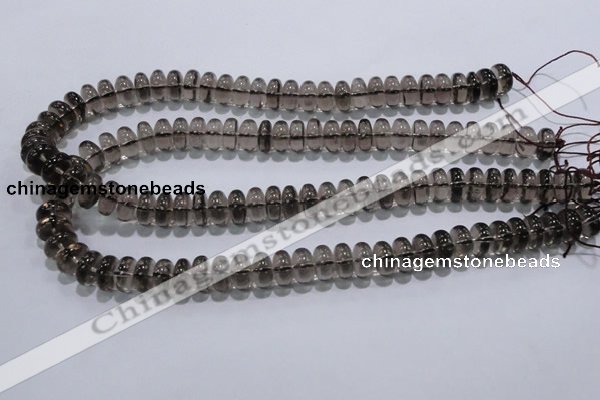 CSQ107 15.5 inches 6*12mm rondelle grade AA natural smoky quartz beads