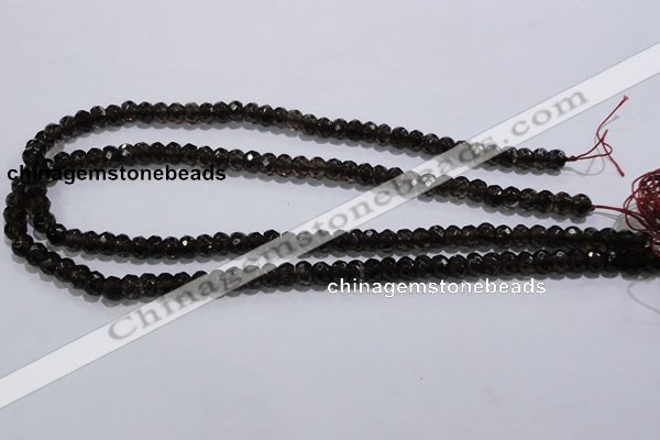 CSQ108 5*7mm faceted rondelle grade AA natural smoky quartz beads