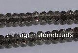 CSQ109 5*8mm faceted rondelle grade AA natural smoky quartz beads