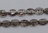 CSQ117 8*10mm facetad oval grade AA natural smoky quartz beads