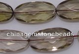 CSQ214 15*30mm faceted oval grade AA natural smoky quartz beads