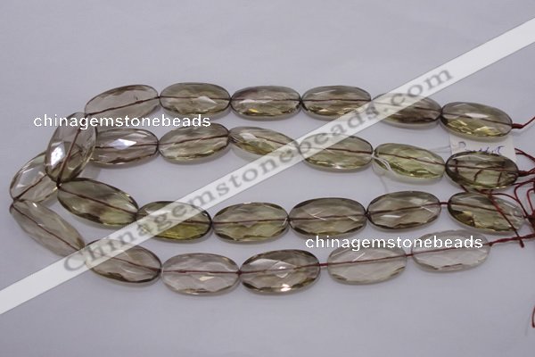 CSQ214 15*30mm faceted oval grade AA natural smoky quartz beads