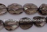 CSQ233 13*16mm faceted freeform grade AA natural smoky quartz beads