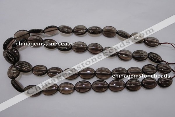 CSQ234 15.5 inches 13*18mm oval grade AA natural smoky quartz beads