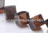 CSQ24 AB grade 10*10mm cube natural smoky quartz beads wholesale