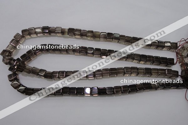 CSQ241 15.5 inches 8*8mm cube grade AA natural smoky quartz beads