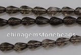 CSQ242 6*10mm faceted teardrop grade AA natural smoky quartz beads