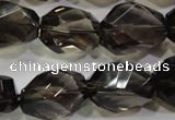 CSQ265 15.5 inches 15*20mm faceted nuggets smoky quartz beads