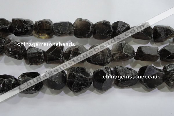 CSQ268 15.5 inches 16*20mm faceted nuggets smoky quartz beads