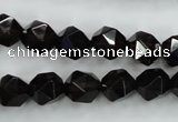 CSQ353 15.5 inches 10mm faceted nuggets smoky quartz beads