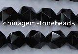 CSQ355 15.5 inches 14mm faceted nuggets smoky quartz beads