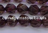 CSQ523 15.5 inches 10mm faceted nuggets smoky quartz beads