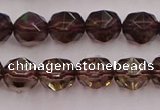 CSQ527 15.5 inches 8mm faceted nuggets smoky quartz gemstone beads