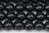 CSQ540 15 inches 6mm round black morion smoky quartz beads