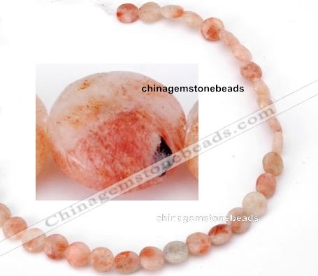 CSS02 8mm flat round natural indian sunstone beads wholesale