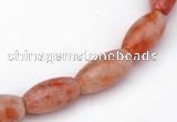 CSS08 5*12mm rice shape natural indian sunstone beads wholesale