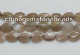 CSS105 15.5 inches 6*8mm faceted oval natural sunstone beads wholesale