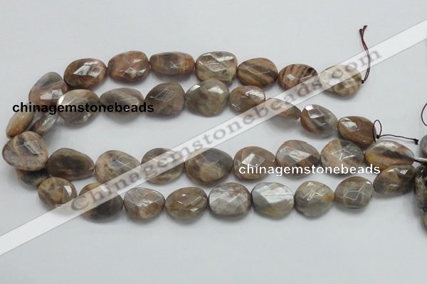 CSS111 15.5 inches faceted freeform natural sunstone beads wholesale