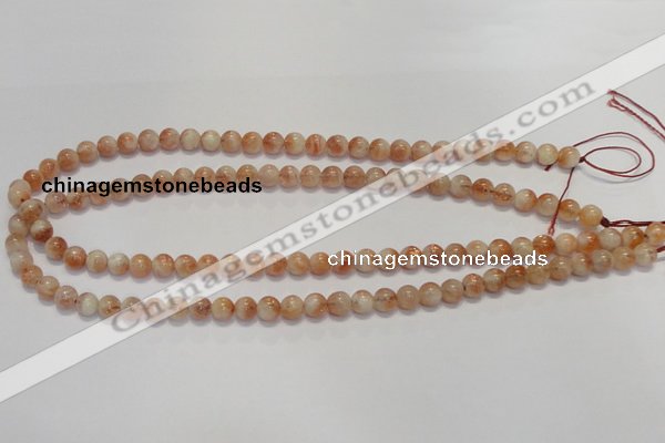 CSS15 15.5 inches 6mm round natural sunstone beads wholesale