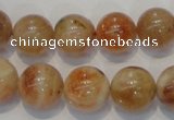 CSS19 15.5 inches 14mm round natural sunstone beads wholesale