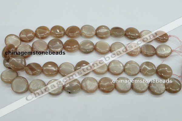 CSS204 15.5 inches 18mm flat round natural sunstone beads