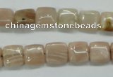 CSS208 15.5 inches 10*10mm square natural sunstone beads