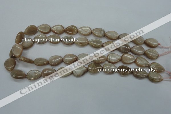 CSS220 15.5 inches 13*18mm flat teardrop natural sunstone beads