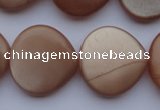 CSS240 15.5 inches 20*20mm heart natural sunstone gemstone beads