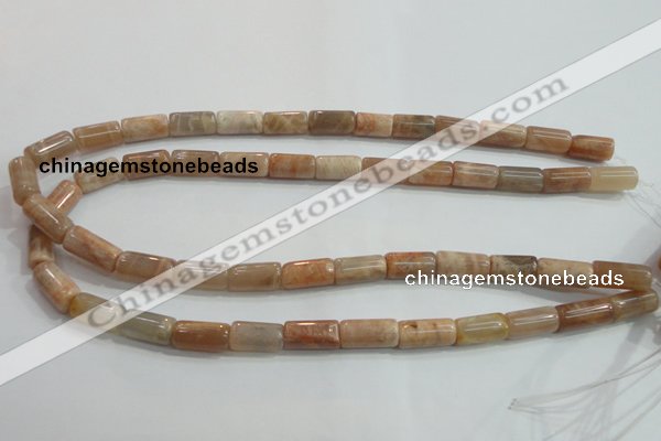 CSS252 15.5 inches 8*15mm column natural sunstone beads