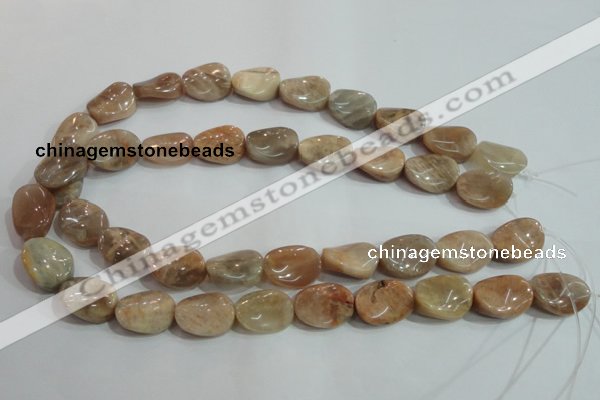 CSS257 15.5 inches 15*20mm twisted oval natural sunstone beads