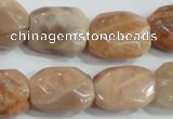 CSS258 15.5 inches 15*20mm faceted rectangle natural sunstone beads