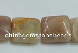 CSS259 15.5 inches 20*20mm square natural sunstone beads