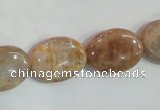 CSS261 15.5 inches 15*20mm oval natural sunstone beads