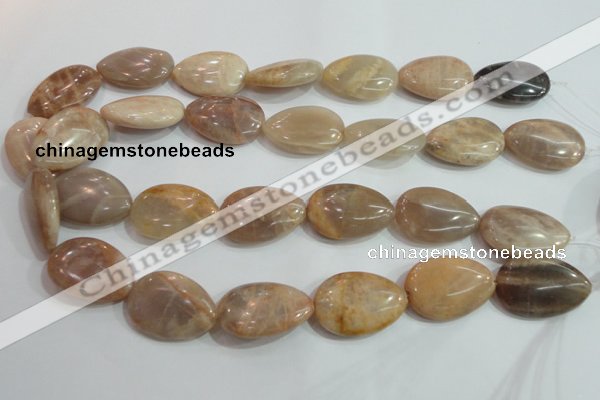 CSS262 15.5 inches 20*30mm flat teardrop natural sunstone beads